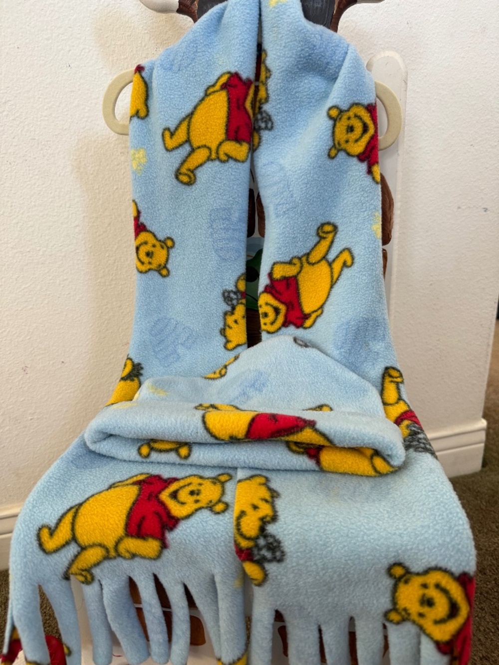 Winnie Pooh hat and scarf